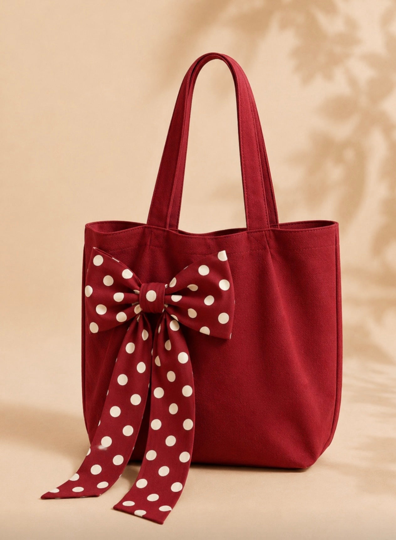 Red polka dot Side bow bag