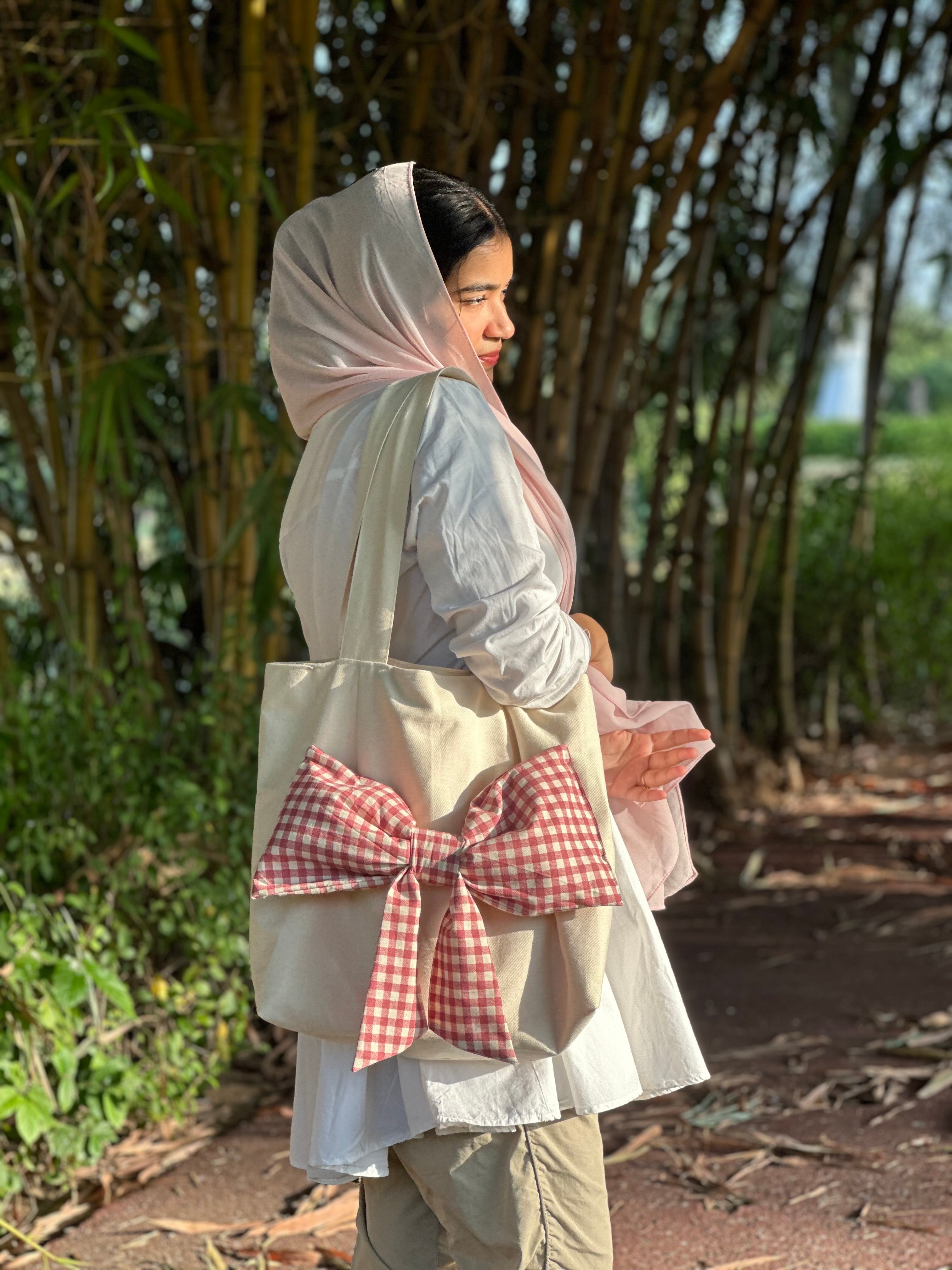 Pink Middle bow bag