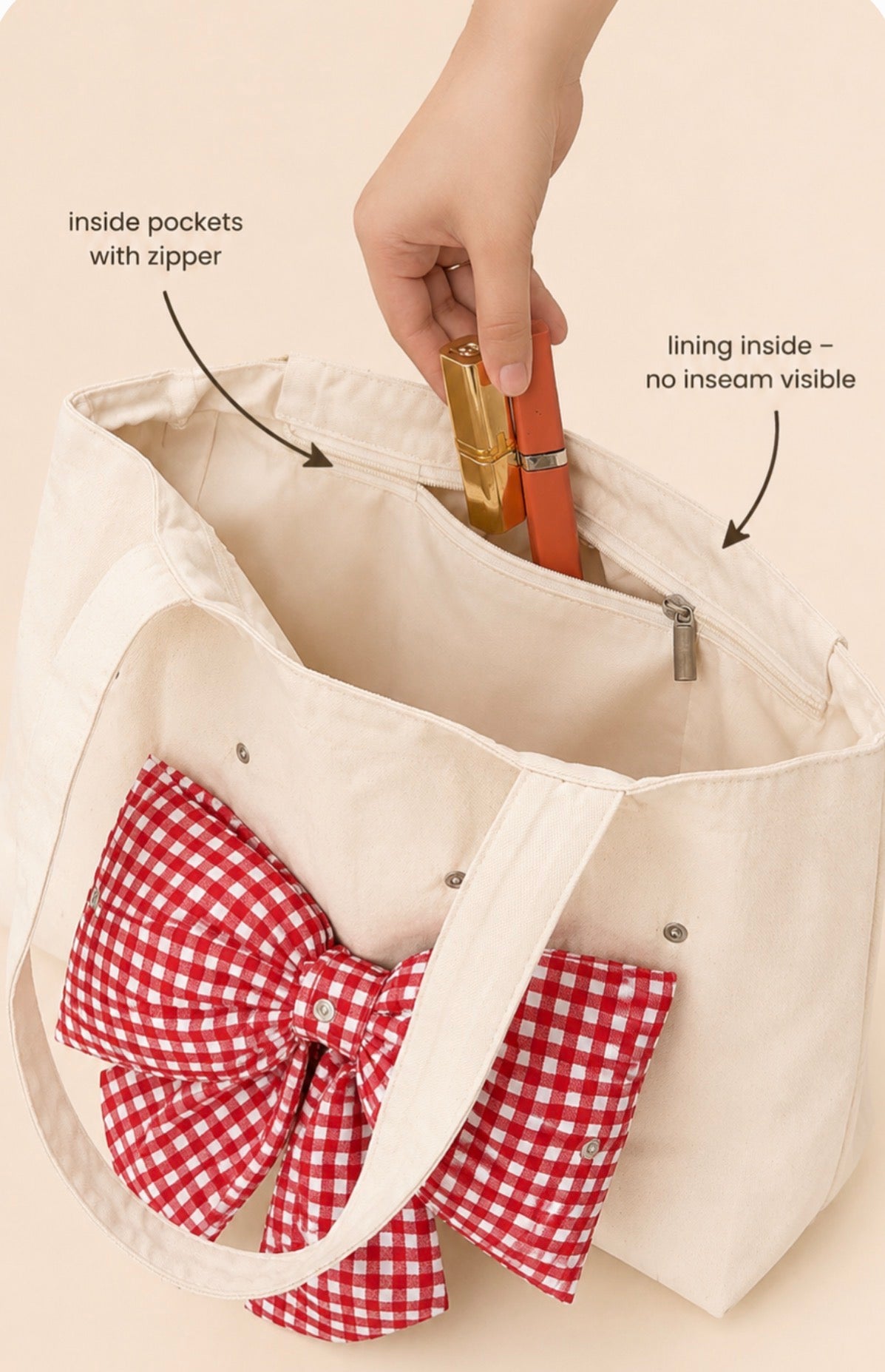 Red Side Bow bag