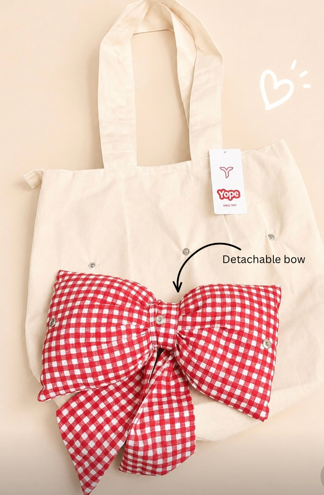 Red middle bow bag