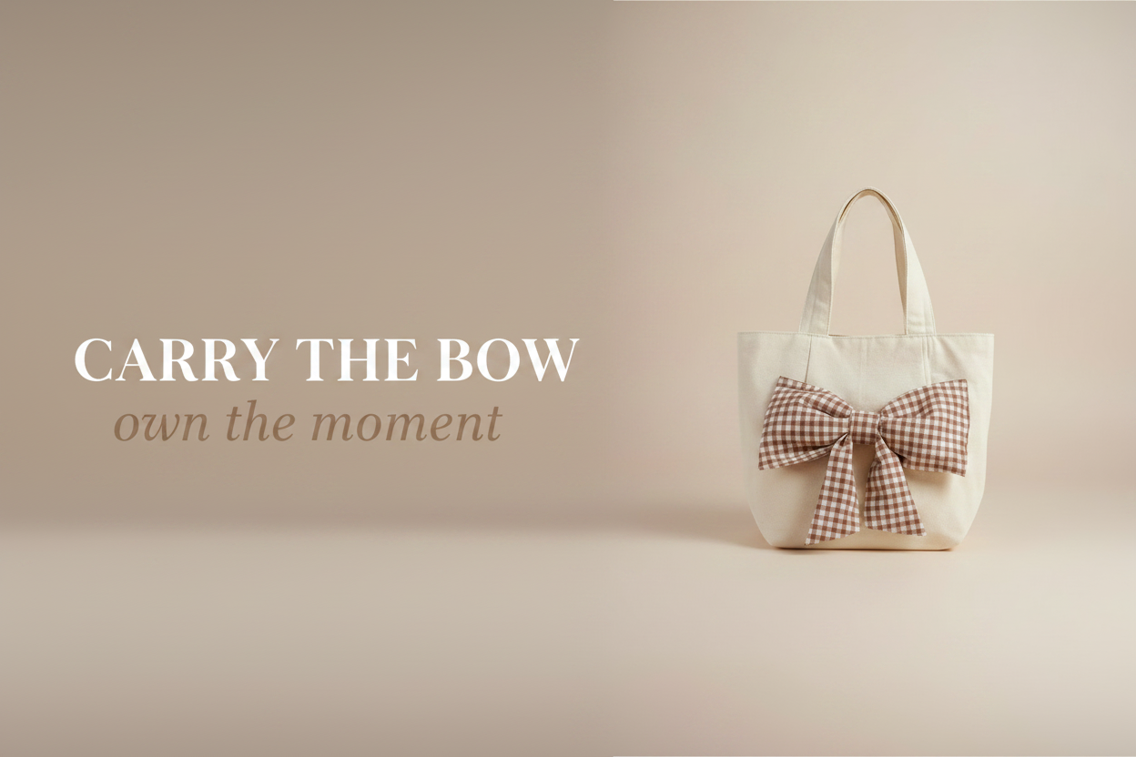 Beige Middle Bow Banner